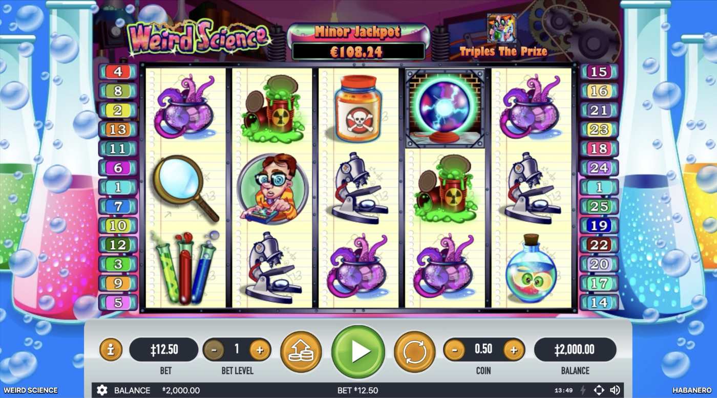 Weird Science: image of main menu