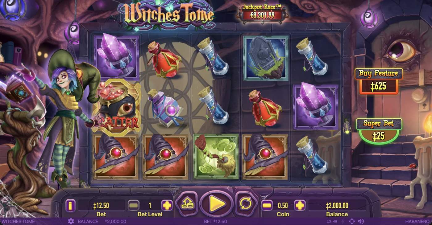Witches Tome: image of main menu