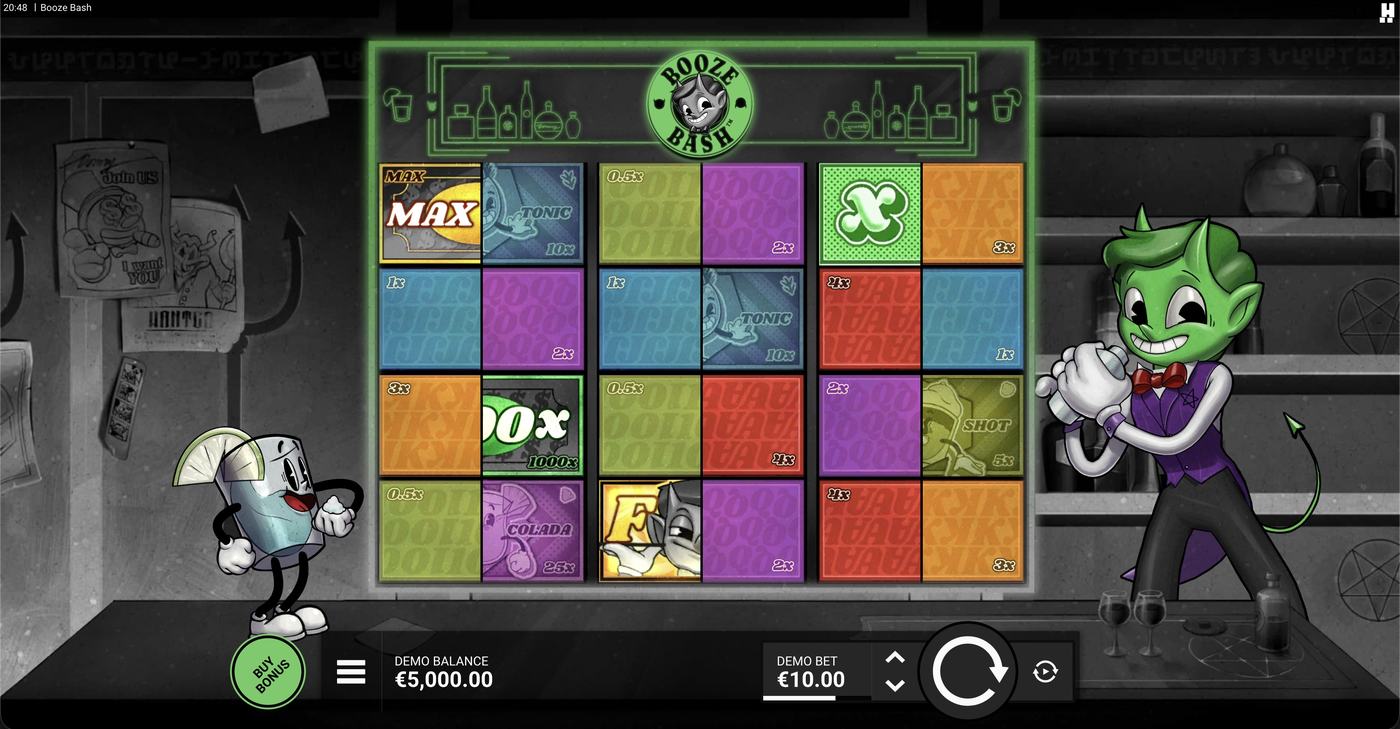 Booze Bash: image of main menu
