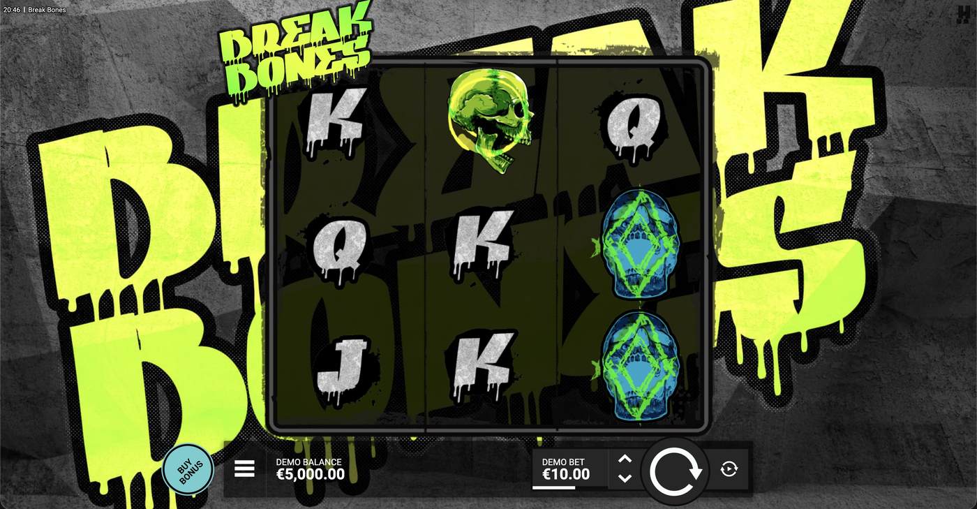 Break Bones: image of main menu