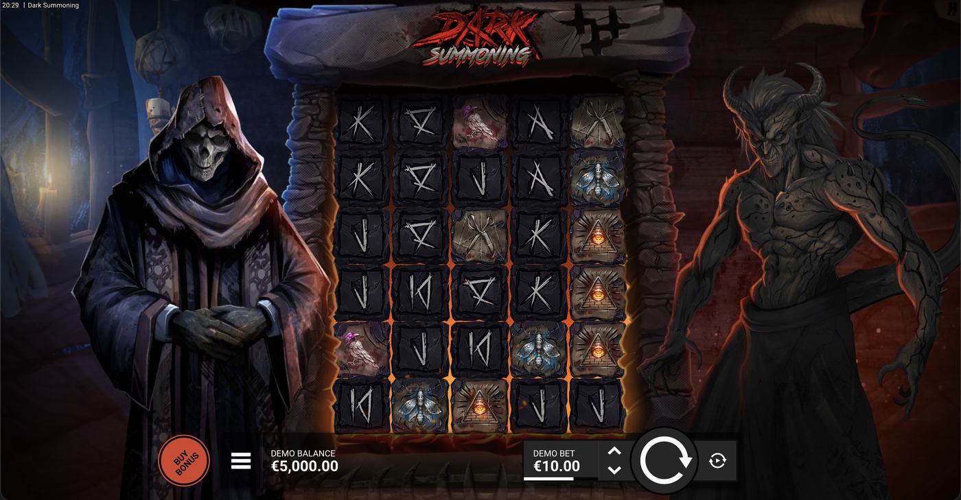 Dark Summoning: image of main menu