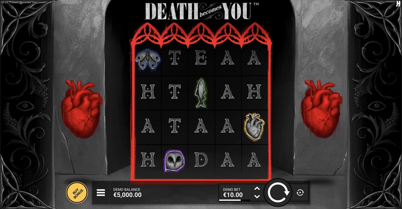 Death Becomes You: image of main menu