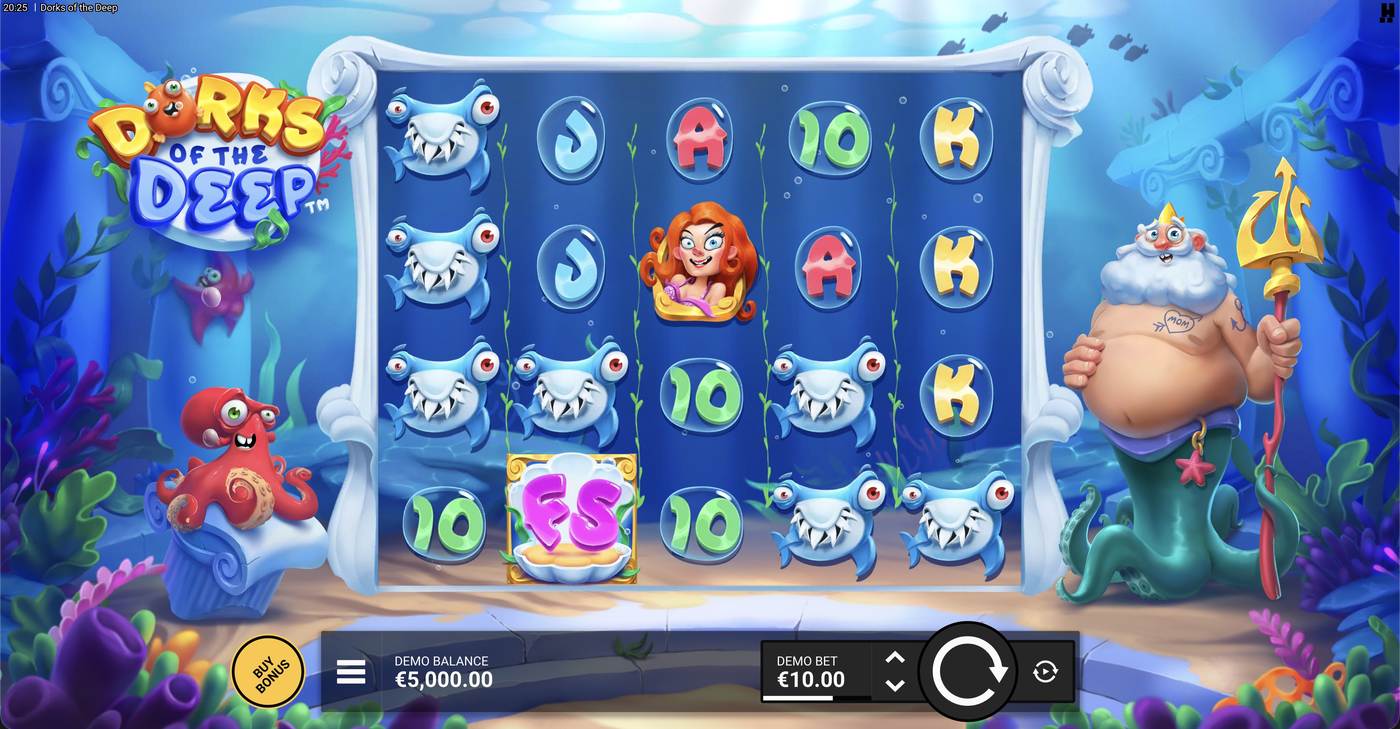 Dorks of the Deep: image of main menu