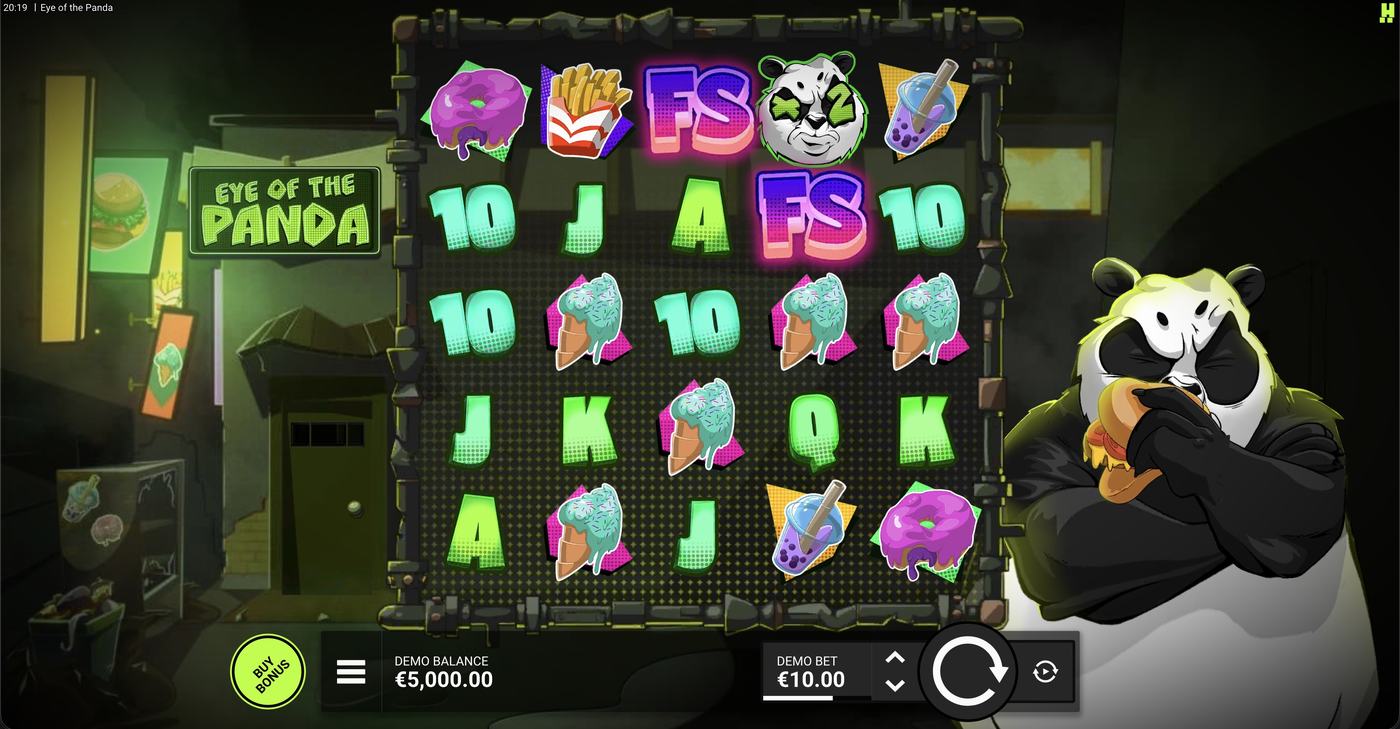 Eye of the Panda: image of main menu