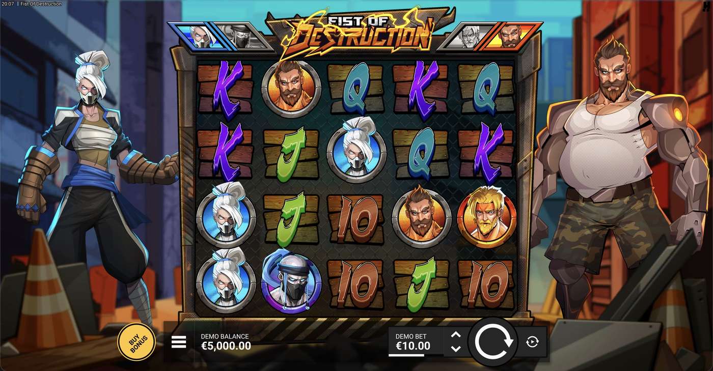 Fist of Destruction: image of main menu