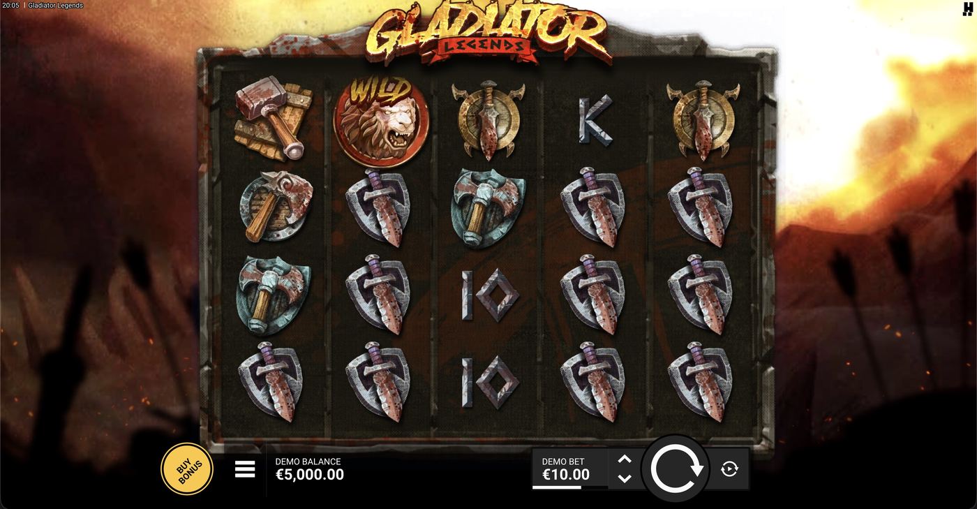 Gladiator Legends: image of main menu