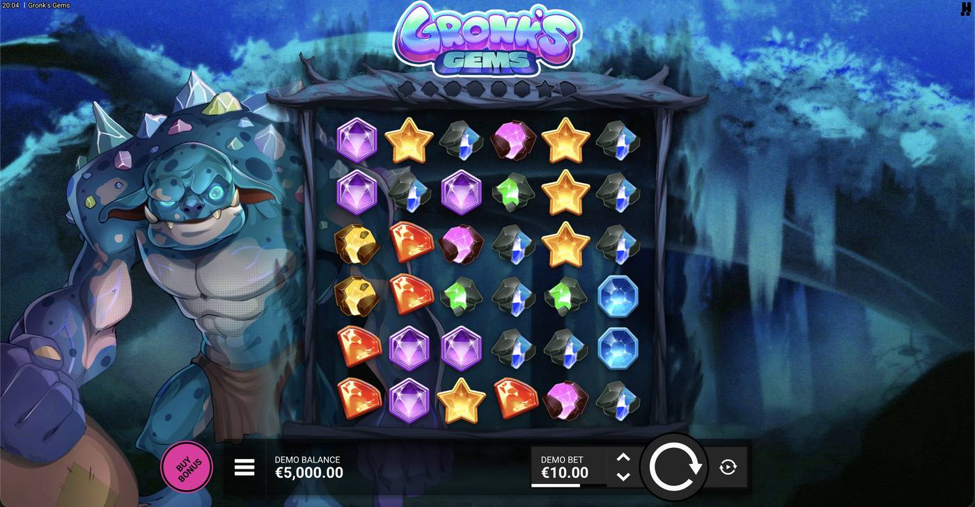 Gronk's Gems: image of main menu