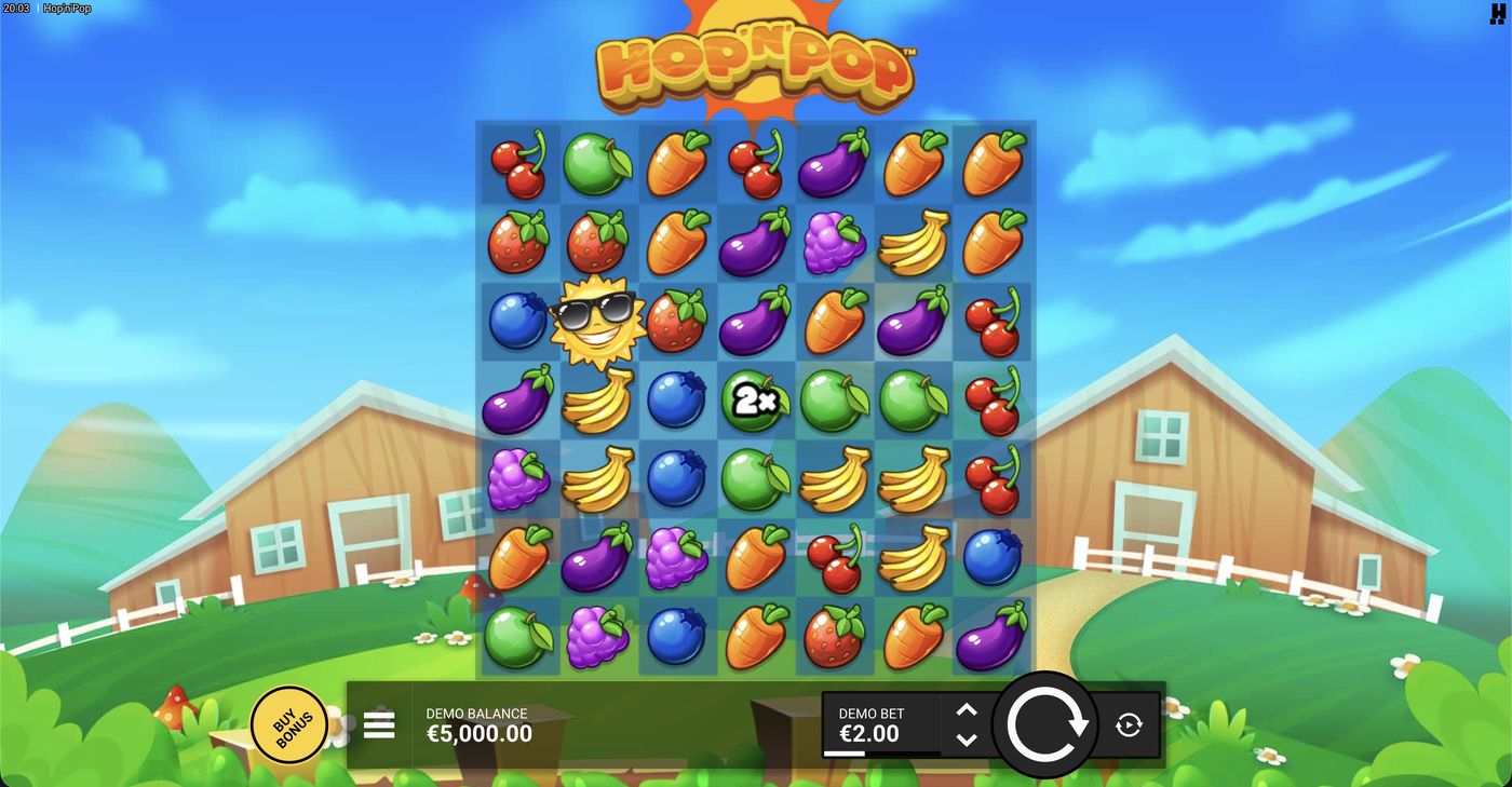 Hop'N'Pop: image of main menu