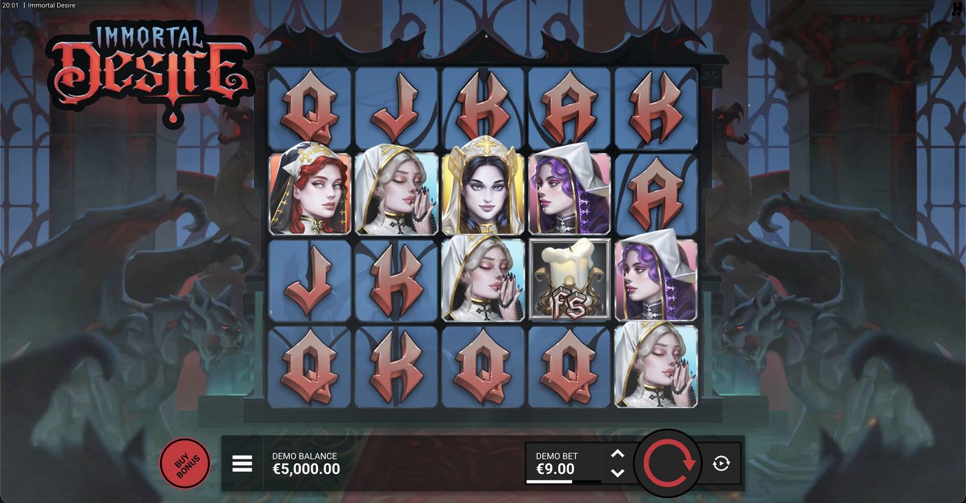 Immortal Desire: image of main menu
