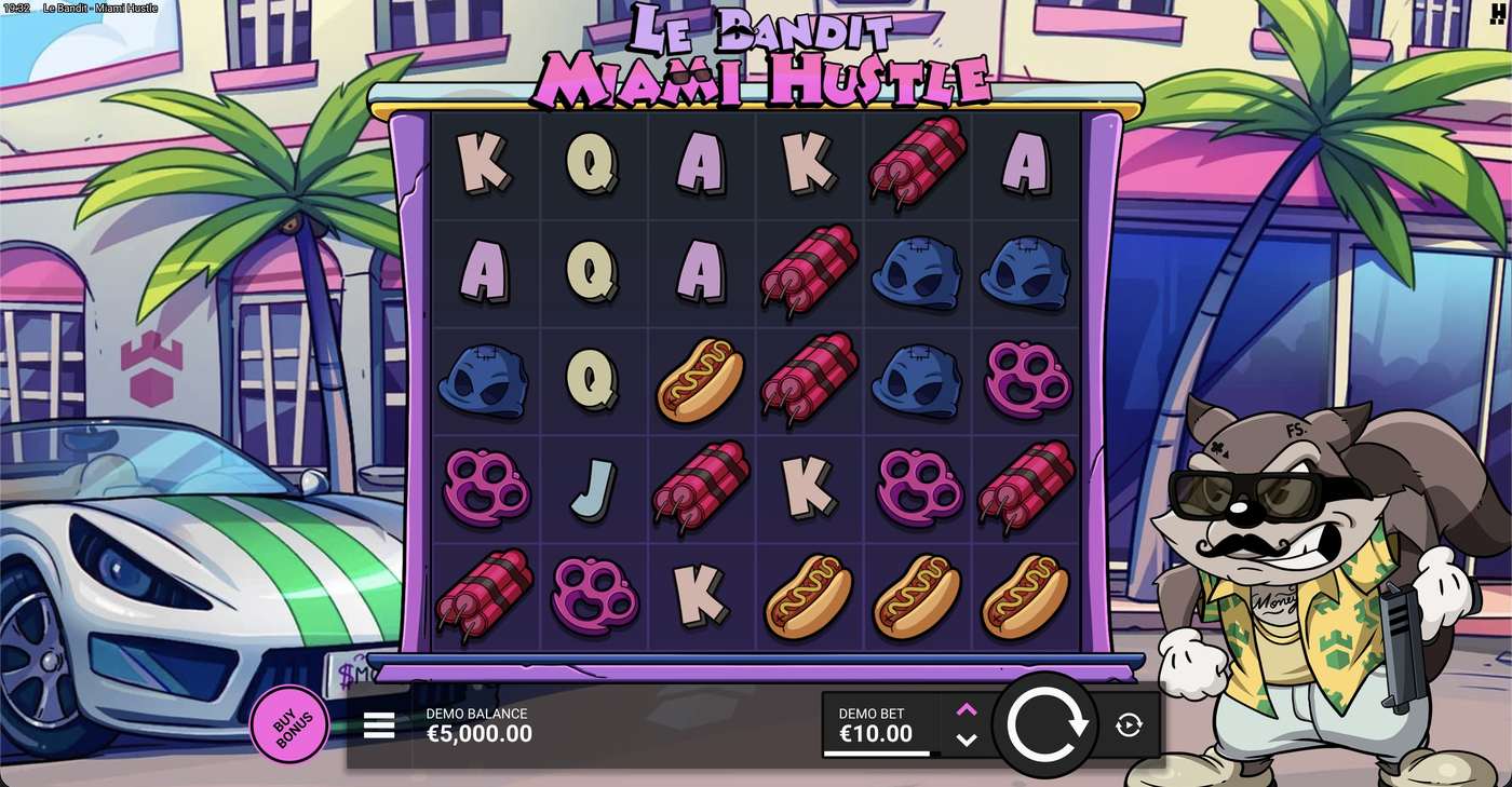 Le Bandit Miami Hustle: image of main menu