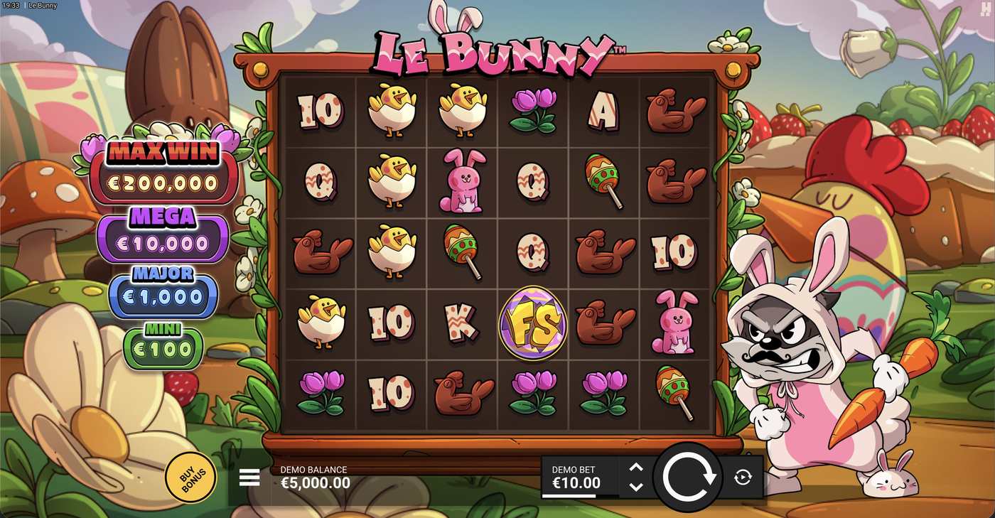 Le Bunny: image of main menu