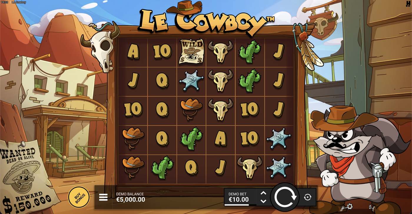 Le Cowboy: image of main menu