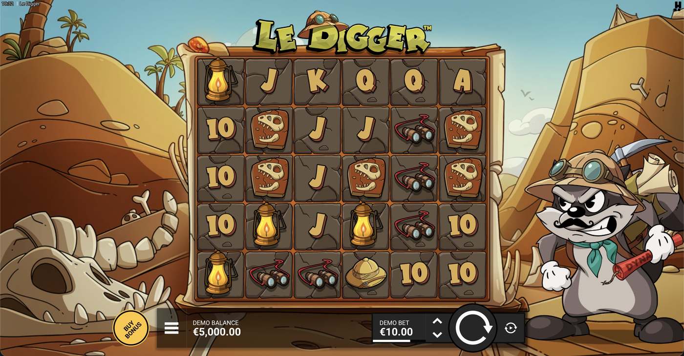 Le Digger: image of main menu