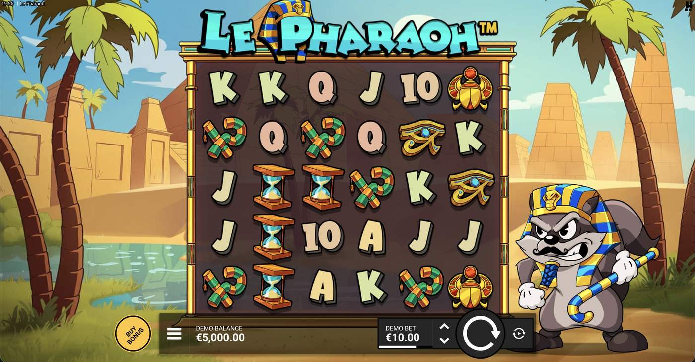 Le Pharaoh: image of main menu