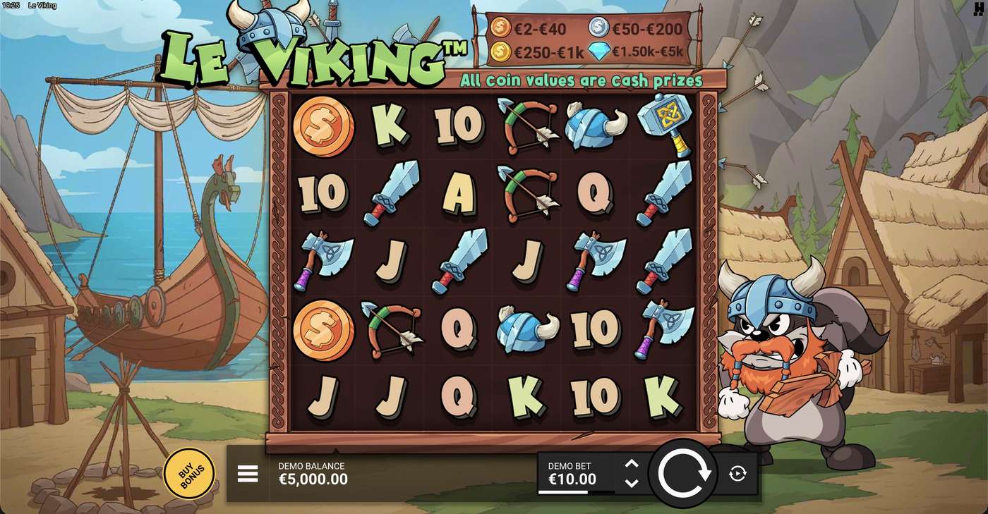 Le Viking: image of main menu
