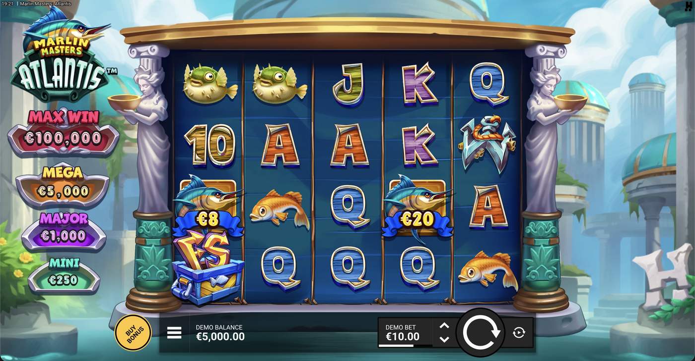 Marlin Masters Atlantis: image of main menu