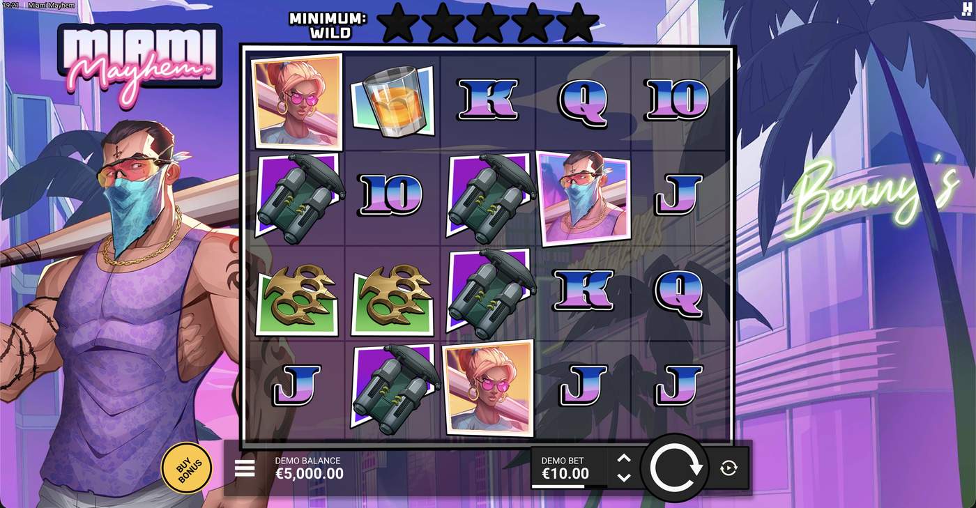 Miami Mayhem: image of main menu