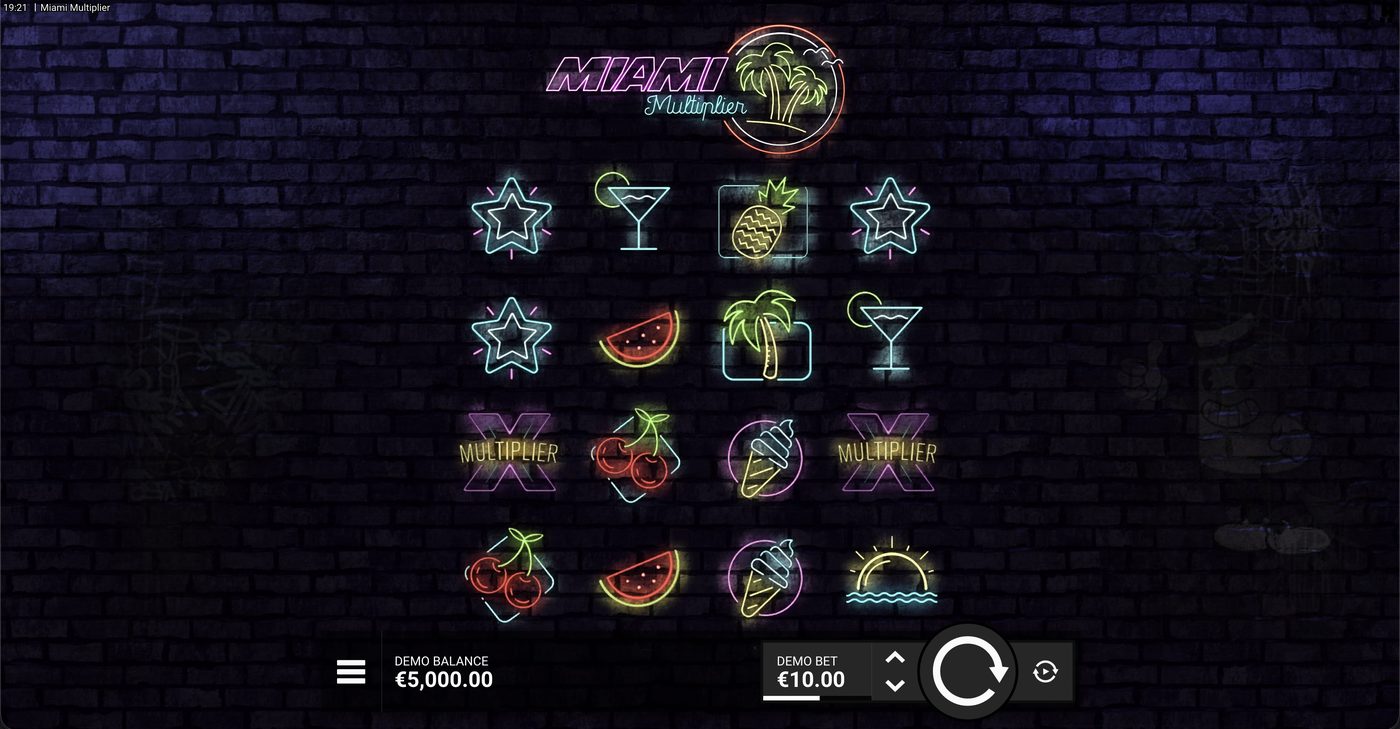 Miami Multiplier: image of main menu