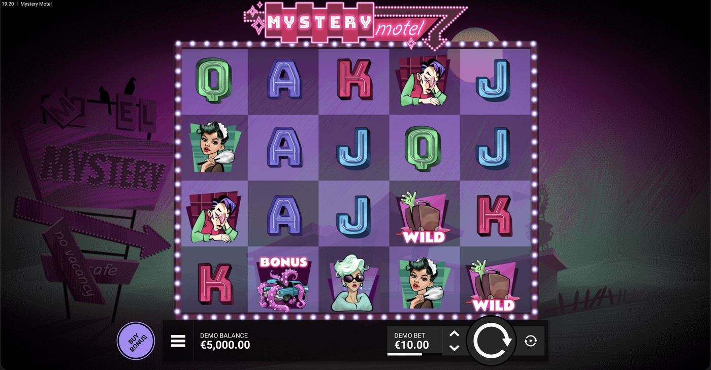 Mystery Motel: image of main menu