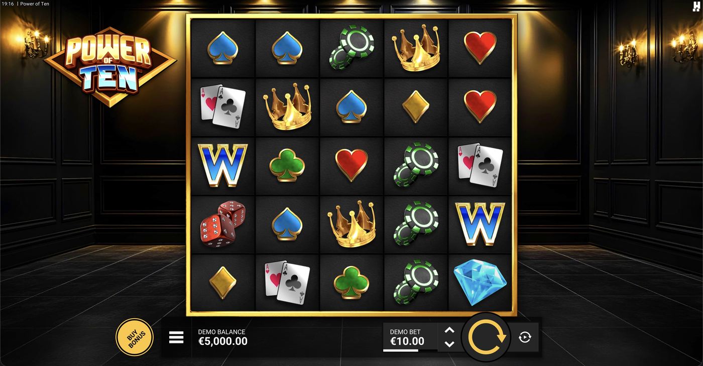 Power of Ten: image of main menu