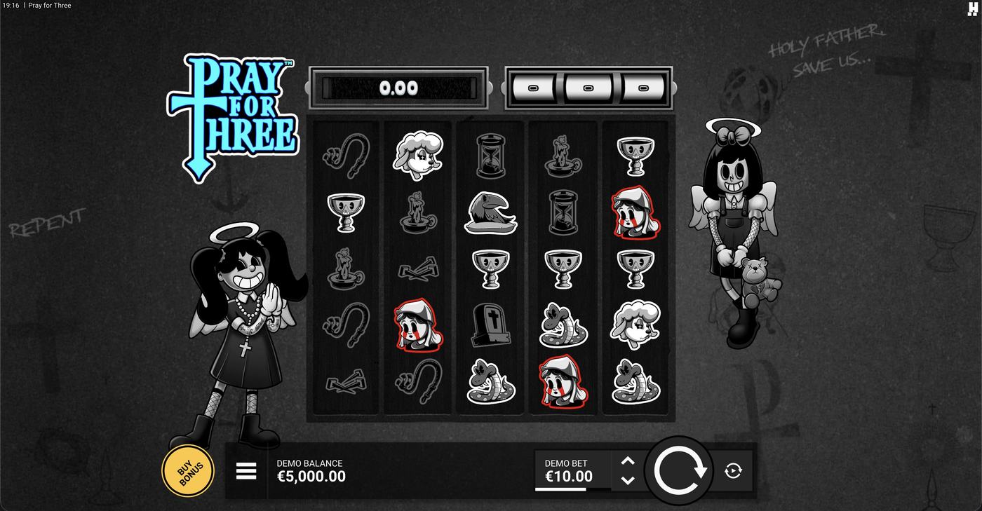 Pray for Three: image of main menu