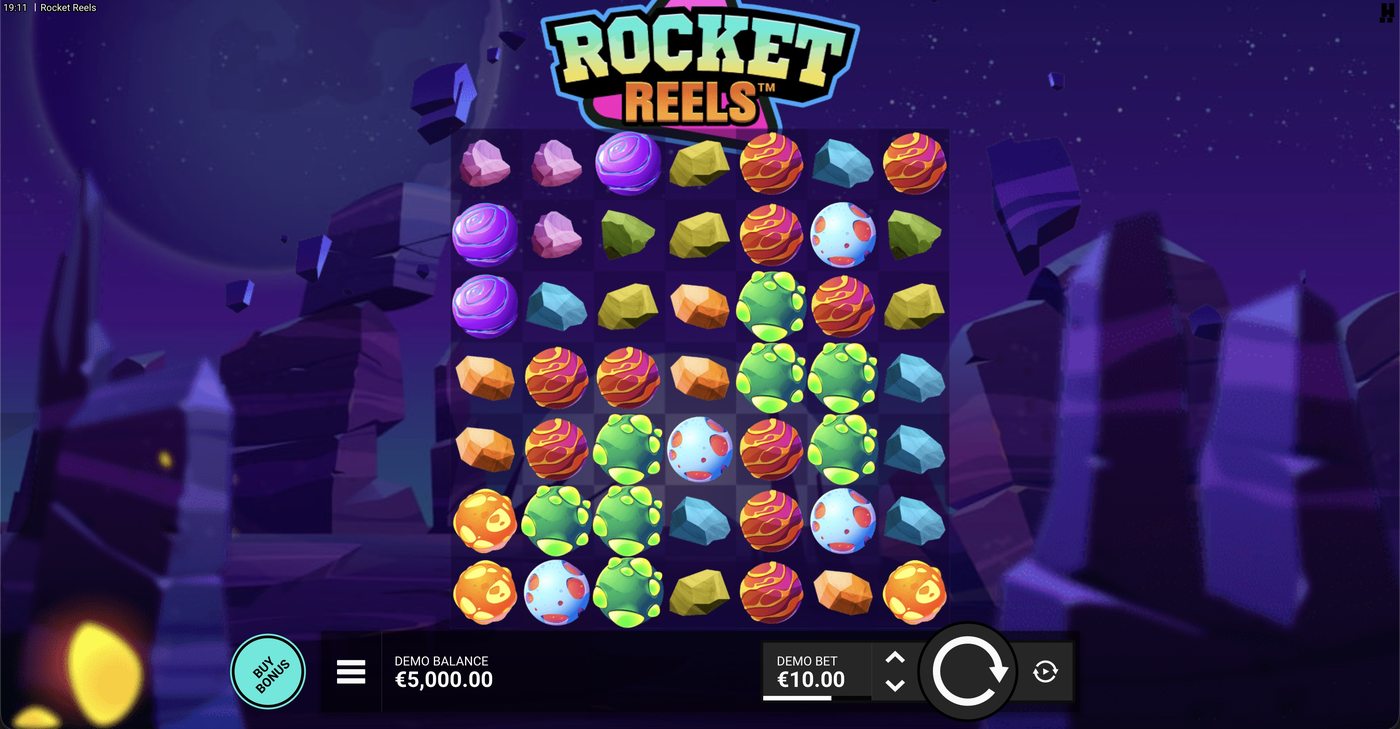 Rocket Reels: image of main menu