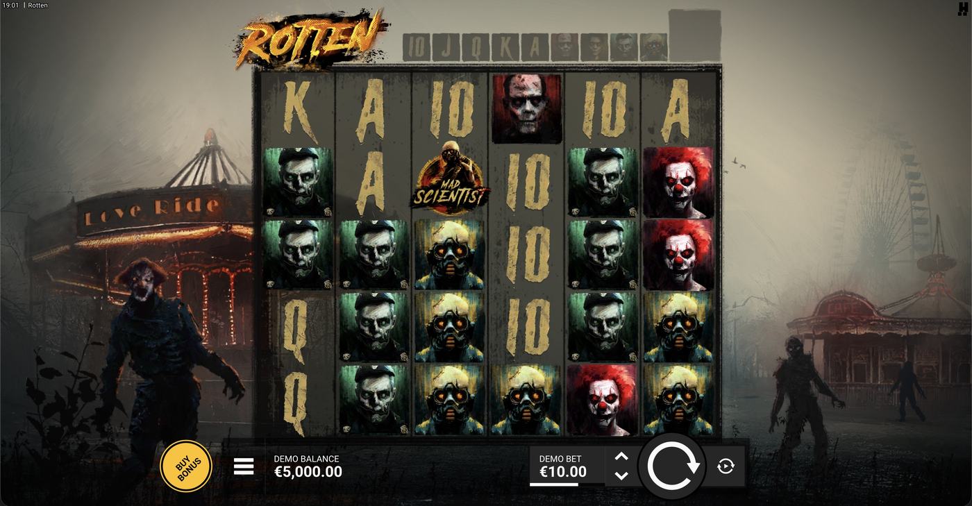 Rotten: image of main menu