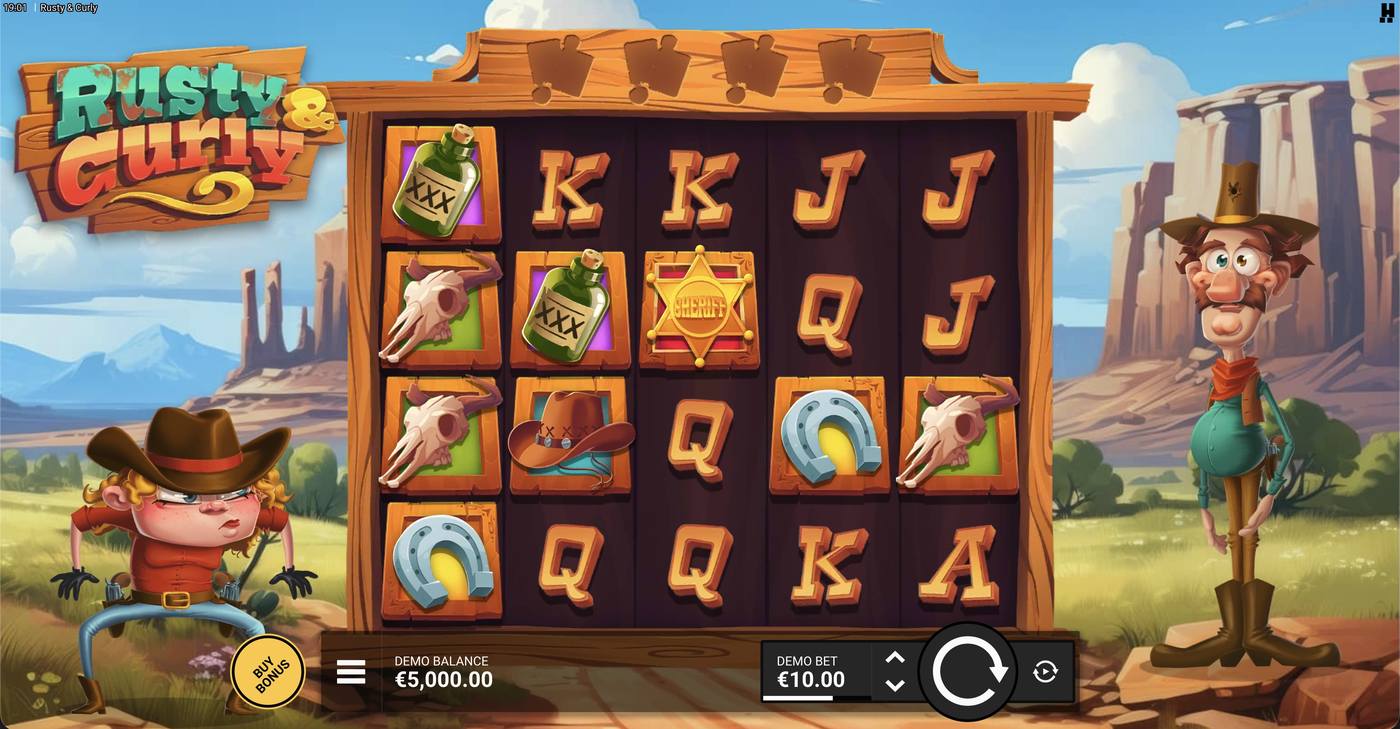Rusty & Curly: image of main menu
