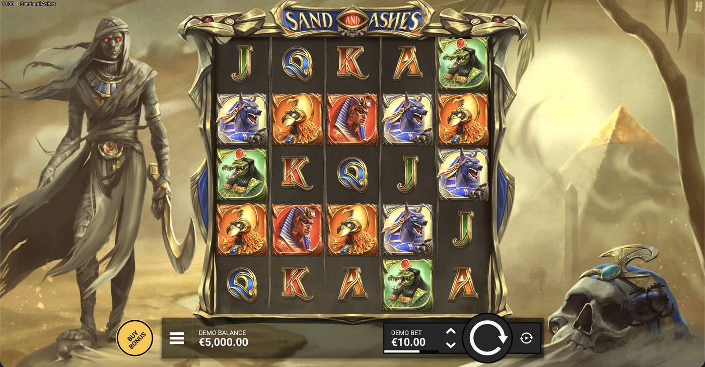Sand and Ashes: image of main menu