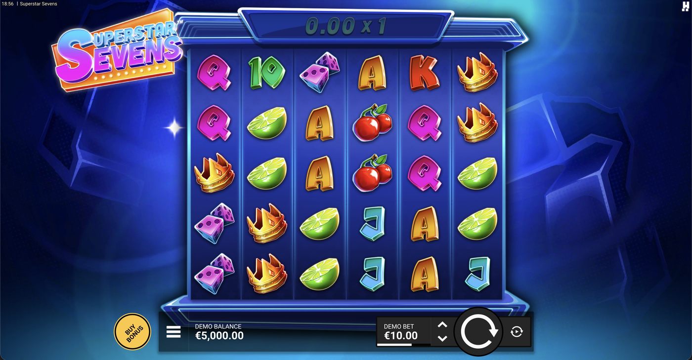 Superstar Sevens: image of main menu