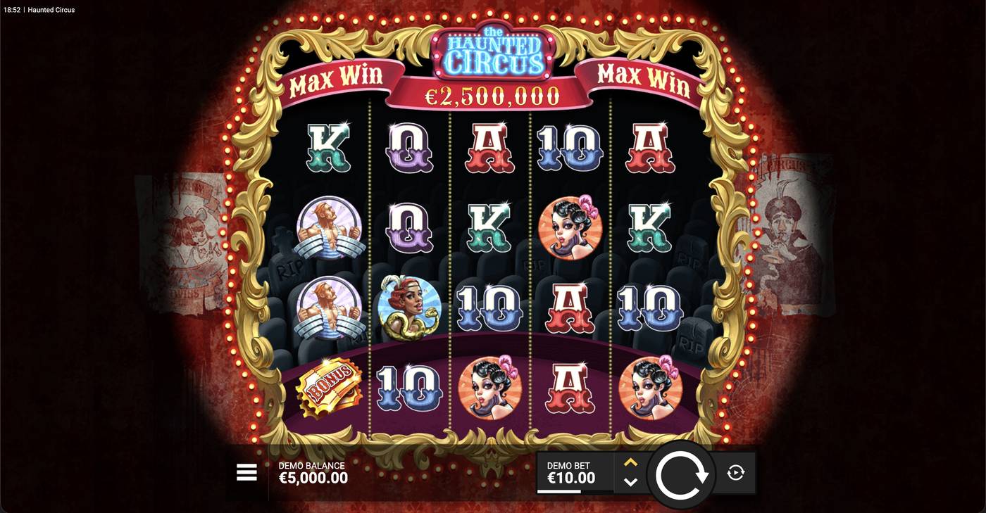 The Haunted Circus: image of main menu