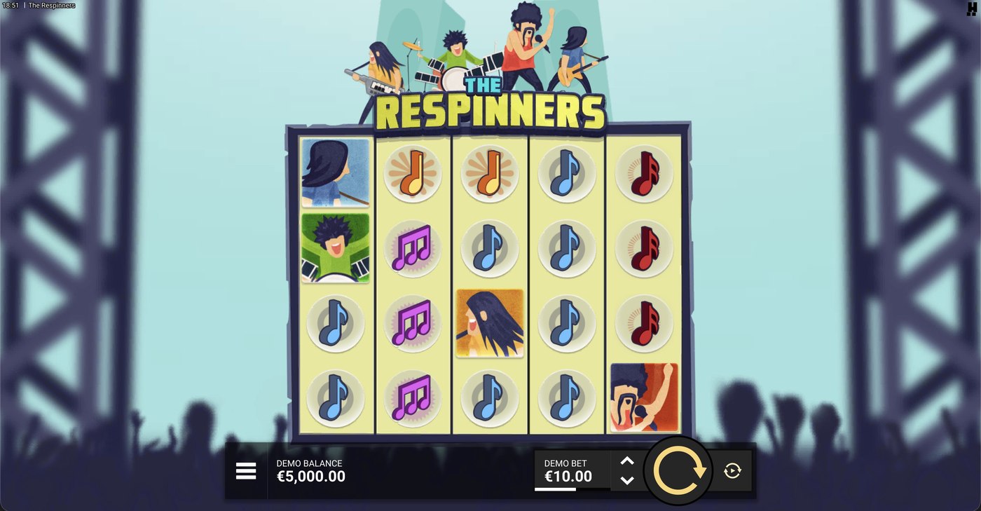 The Respinners: image of main menu