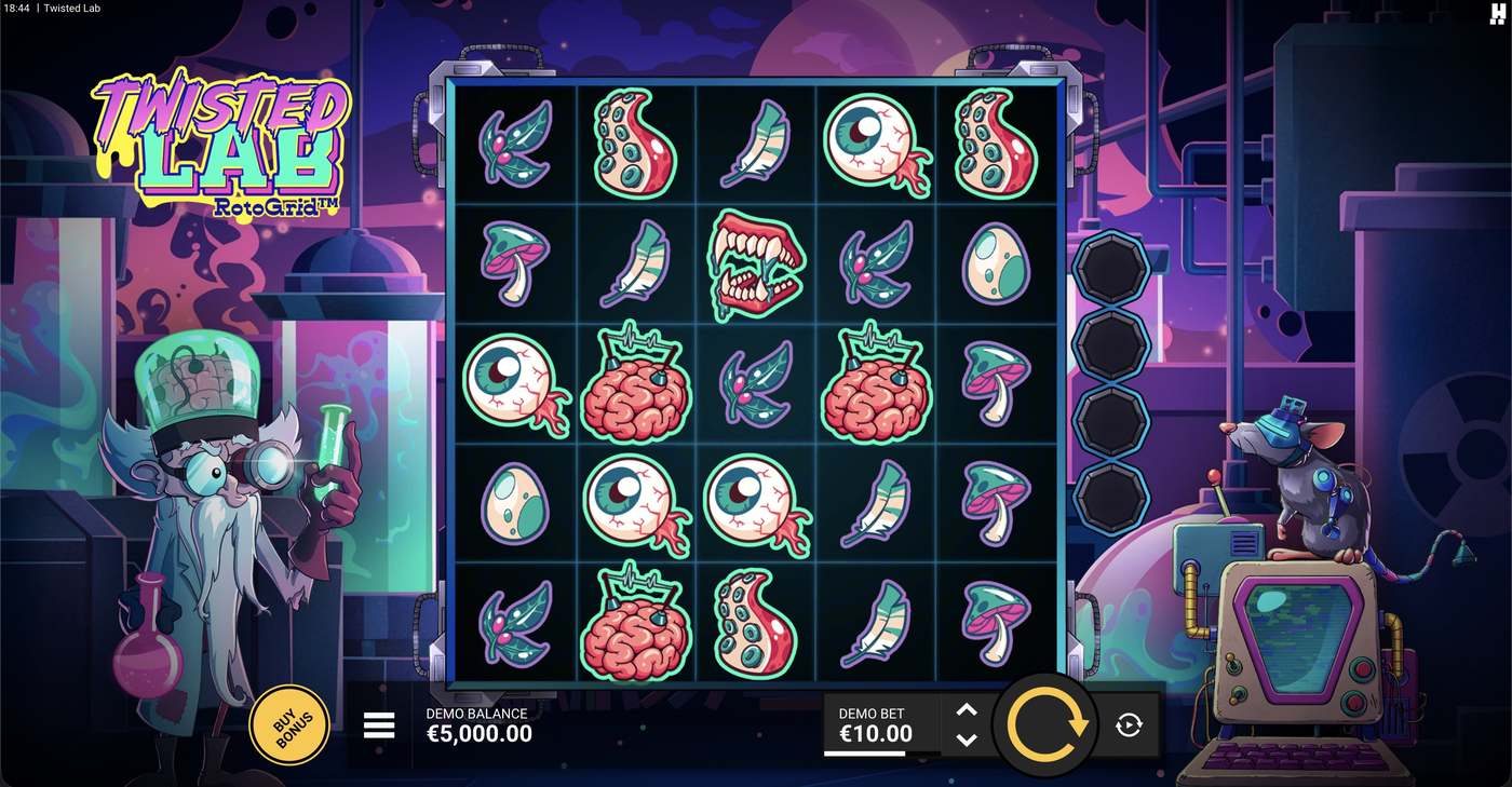 Twisted Lab: image of main menu
