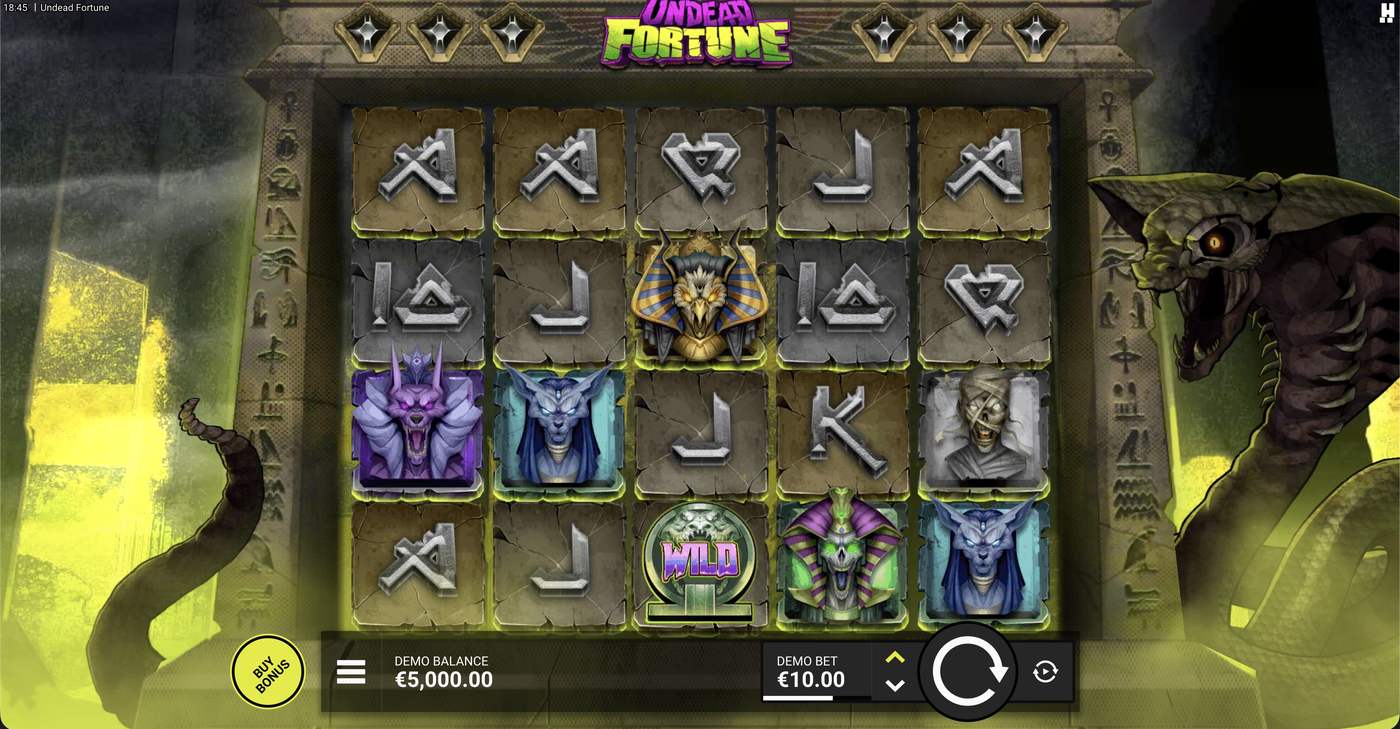 Undead Fortune: image of main menu