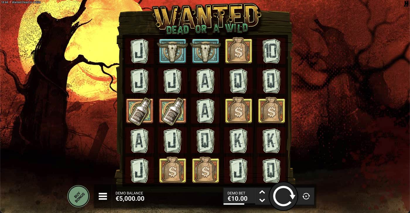 Wanted Dead Or a Wild: image of main menu