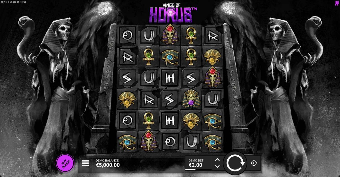 Wings of Horus: image of main menu