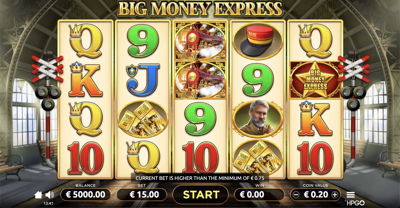 Big Money Express: image of main menu