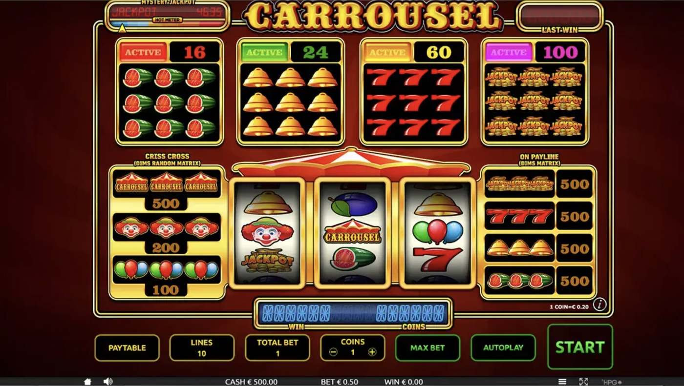 Carousel: image of main menu
