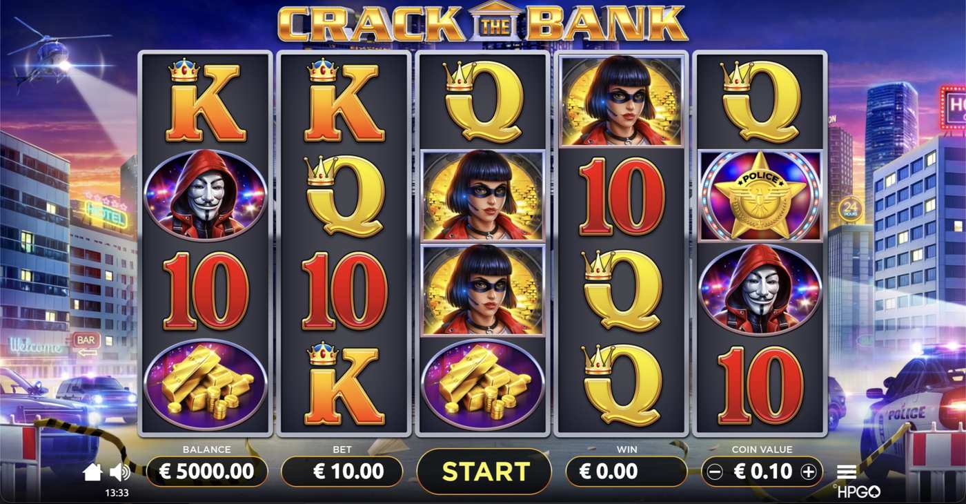 Crack the Bank: image of main menu