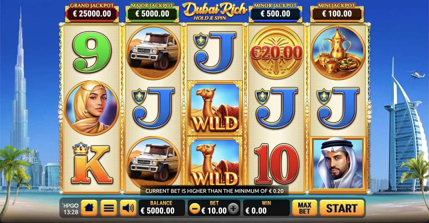 Dubai Rich: image of main menu