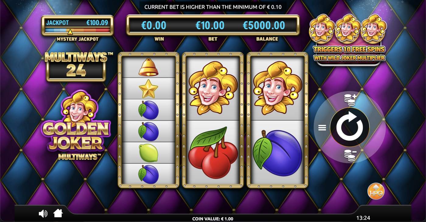 Golden Joker Multiways: image of main menu