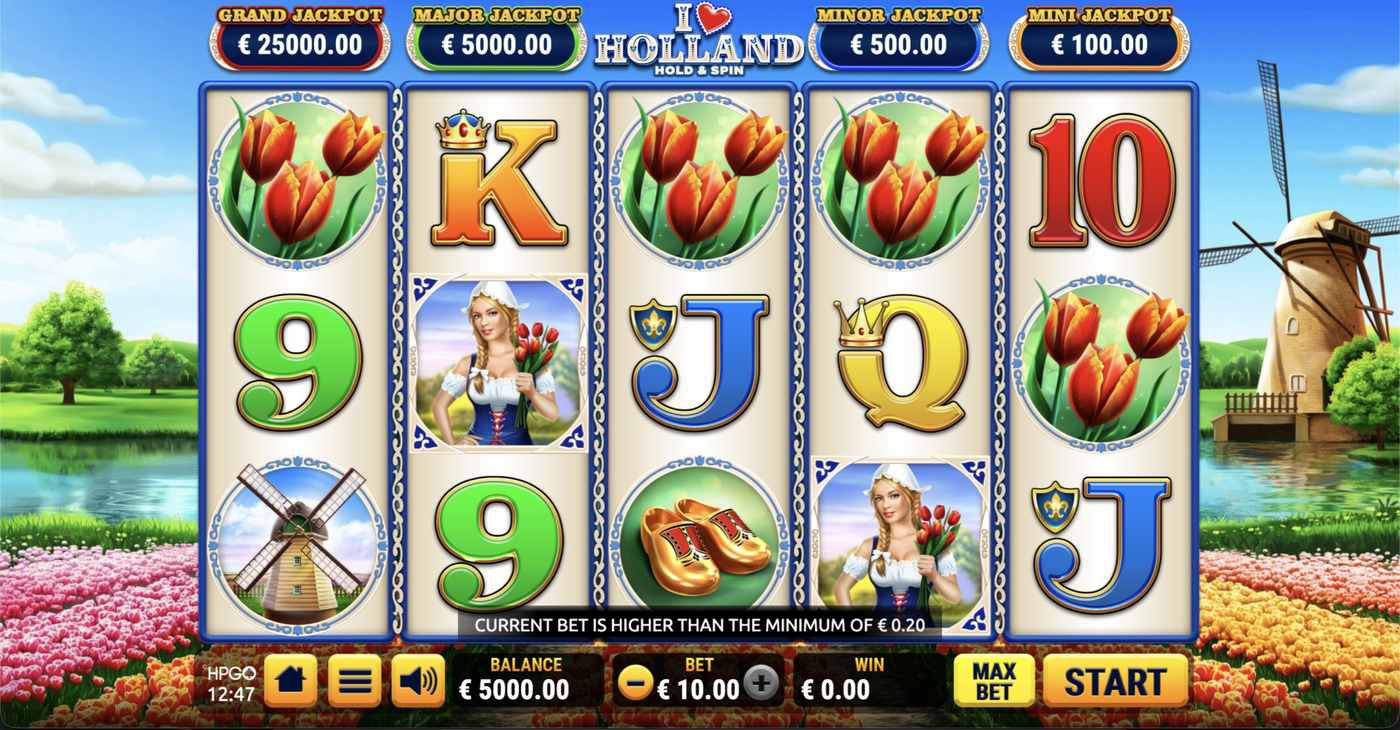 I Love Holland: image of main menu