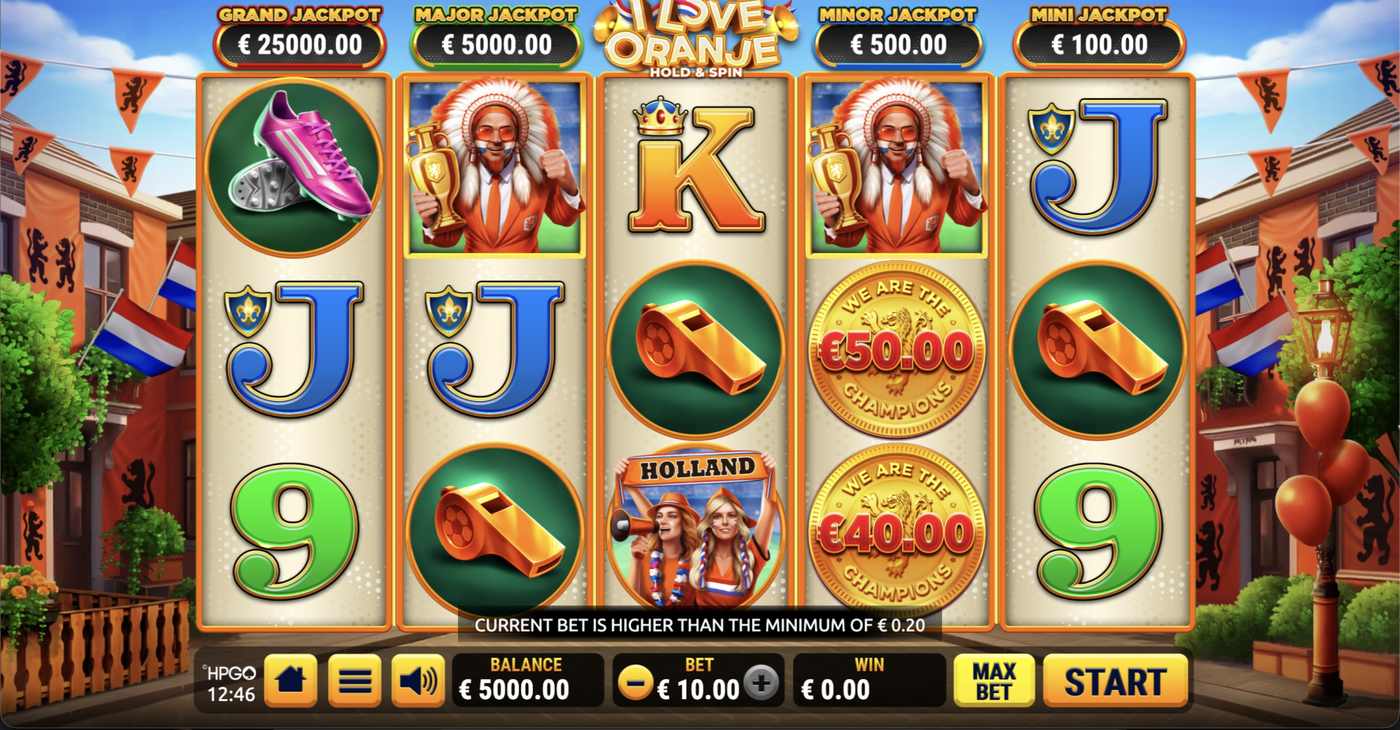 I Love Oranje: image of main menu