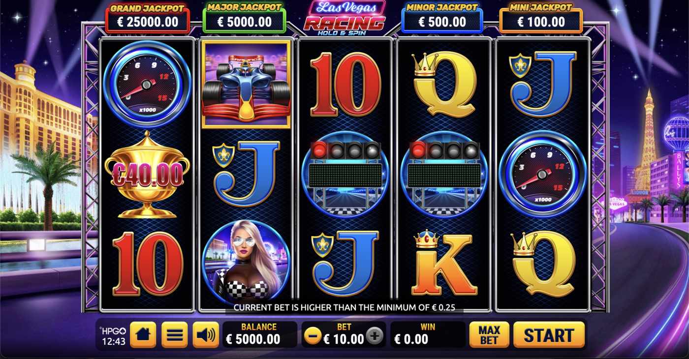 Las Vegas Racing: image of main menu