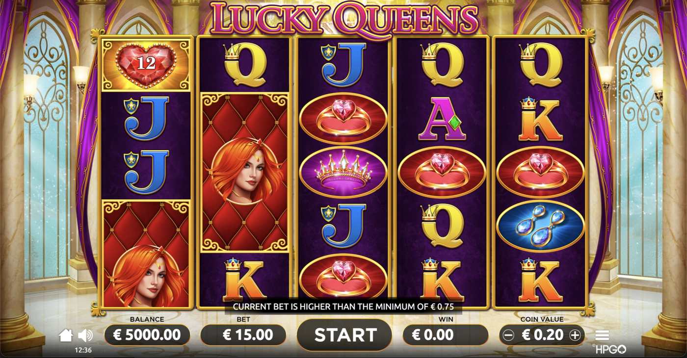Lucky Queens: image of main menu