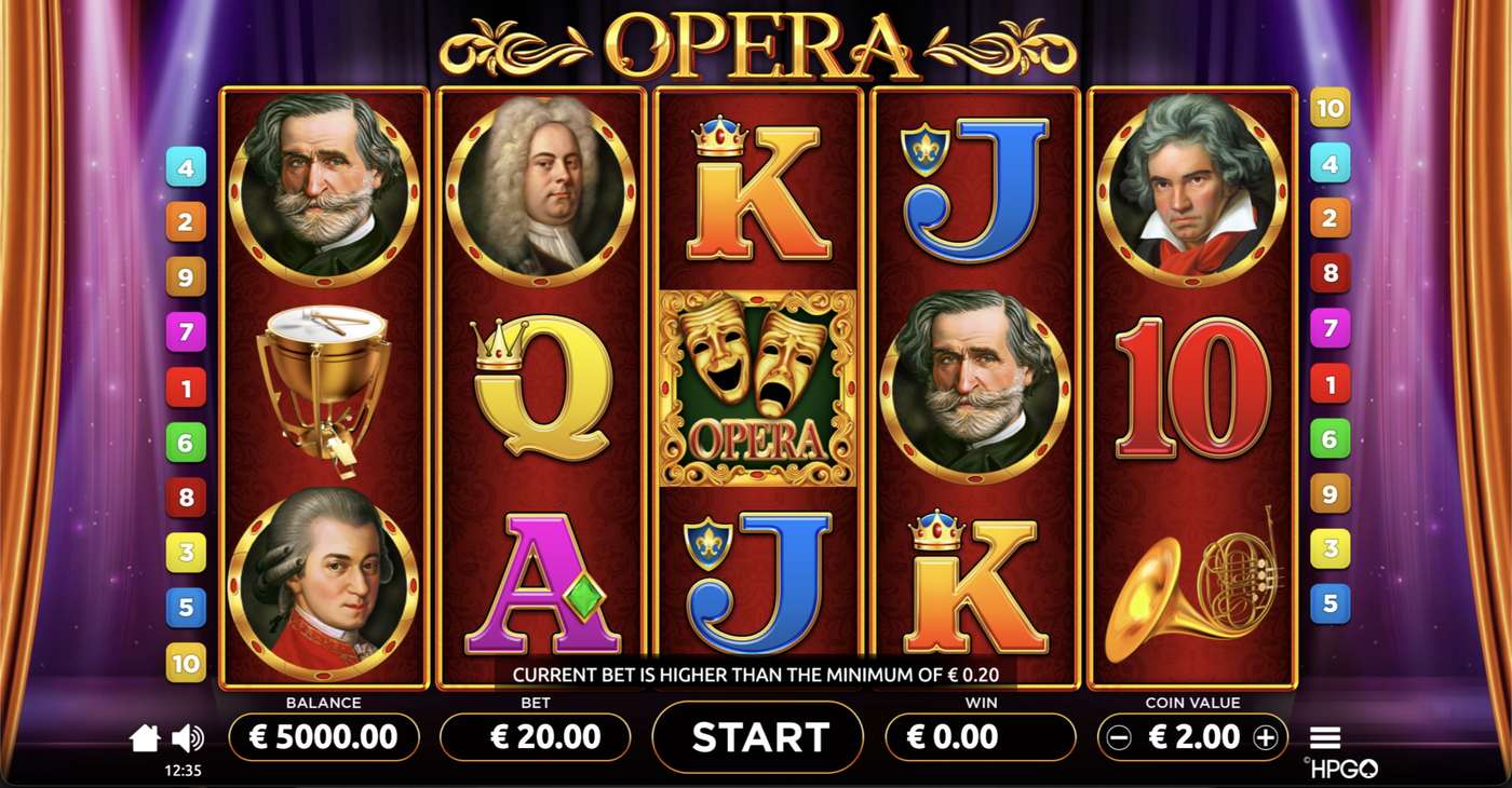 Opera: image of main menu