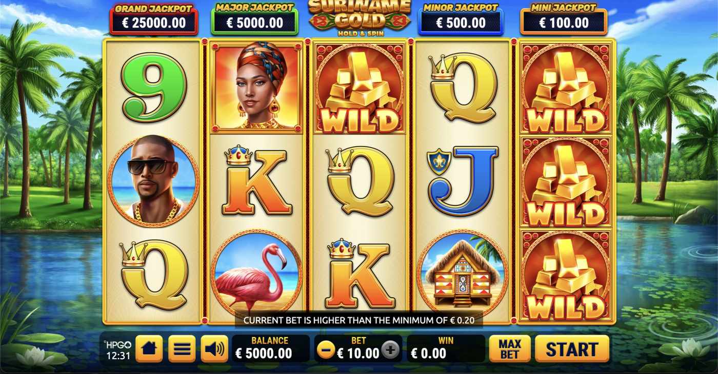 Suriname Gold: image of main menu