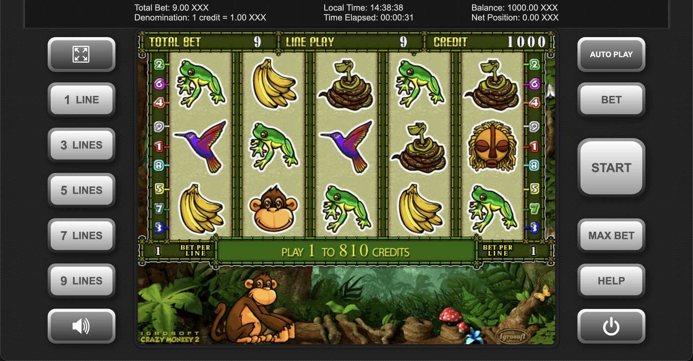 Crazy Monkey 2: image of main menu