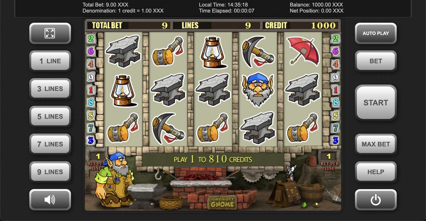 Gnome: image of main menu