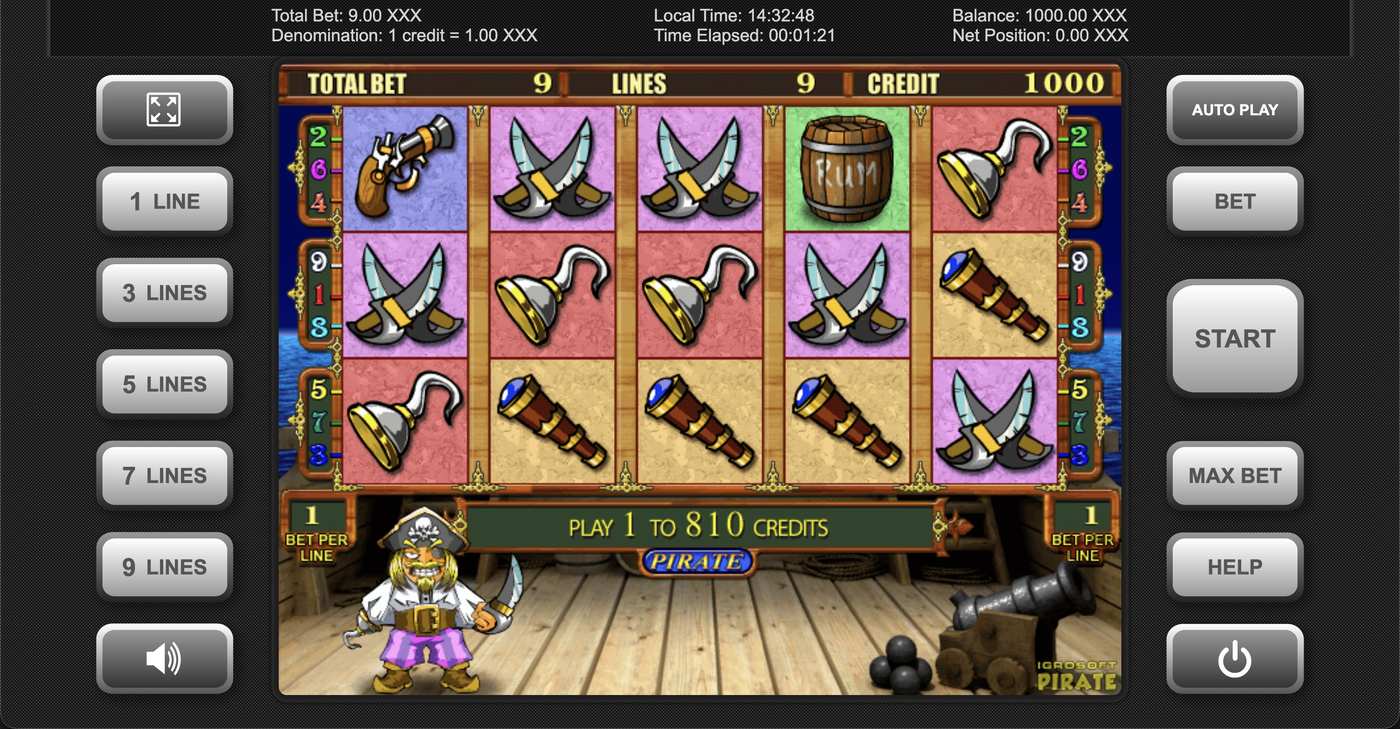 Pirate: image of main menu